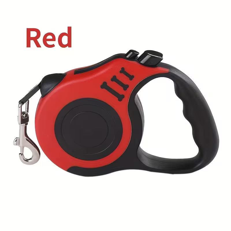 Automatic Retractable Dog Leash with 3-in-1 Switch - Heavy-Duty Nylon 550lb Strength, 10ft Retractable Leash with 3-Level Speed Control