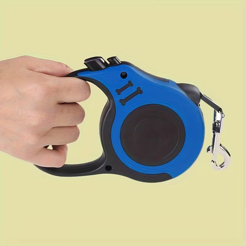 Automatic Retractable Dog Leash with 3-in-1 Switch - Heavy-Duty Nylon 550lb Strength, 10ft Retractable Leash with 3-Level Speed Control