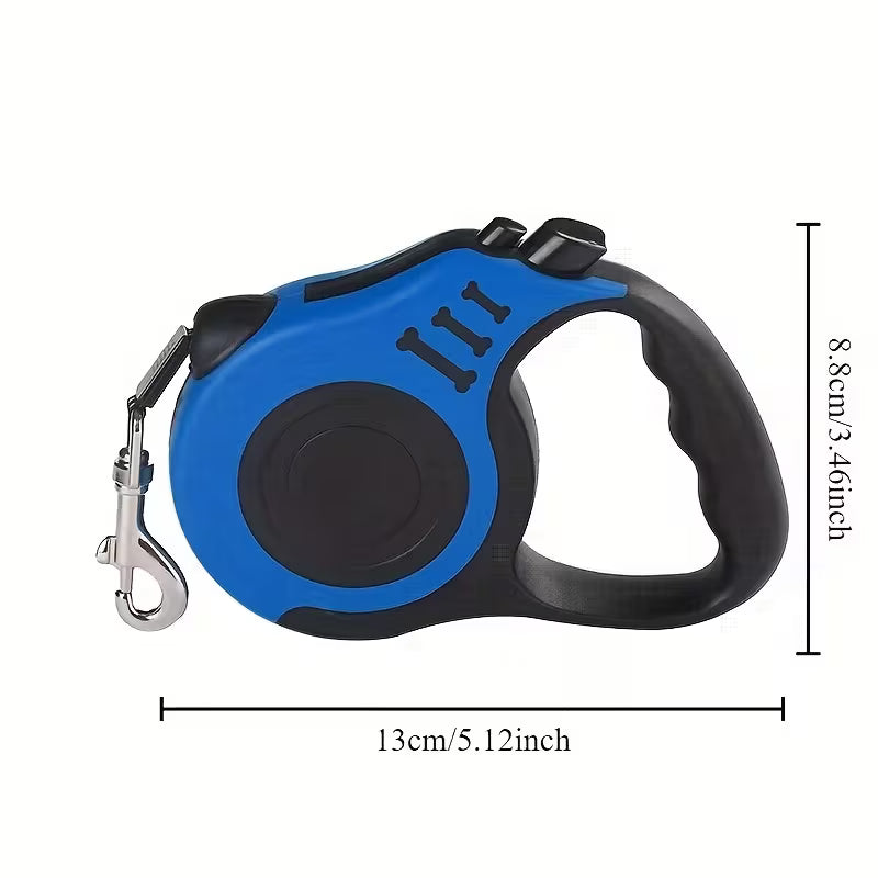 Automatic Retractable Dog Leash with 3-in-1 Switch - Heavy-Duty Nylon 550lb Strength, 10ft Retractable Leash with 3-Level Speed Control