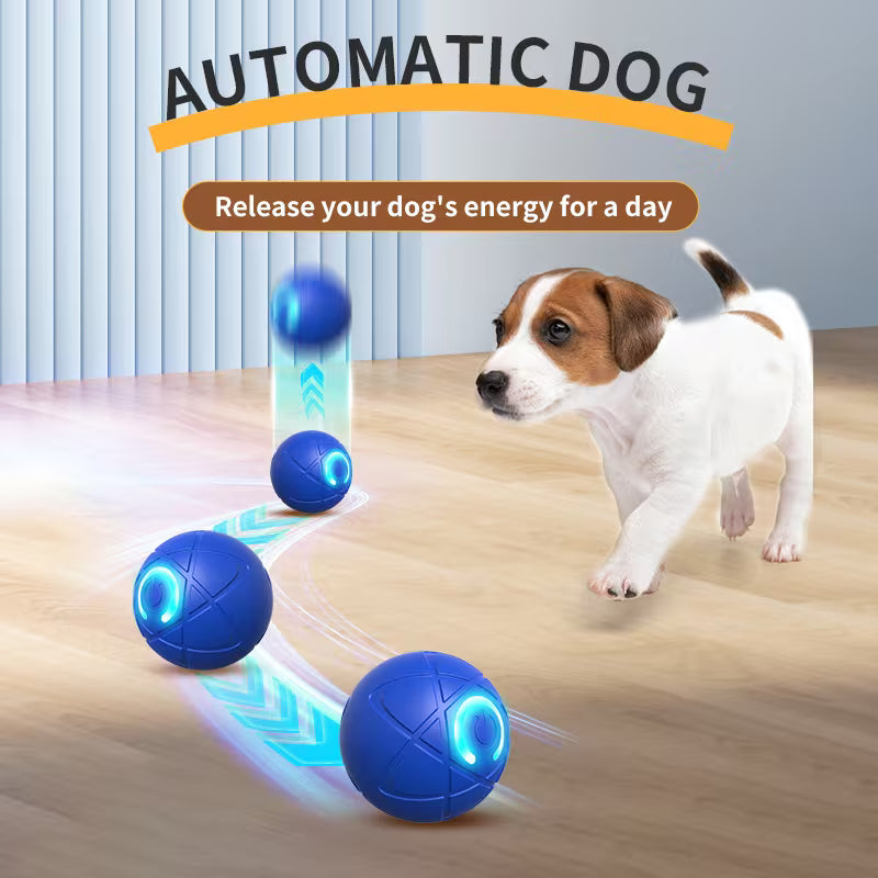 Smart Dog Toy Ball] USB Rechargeable Interactive 4th Generation Smart Dog Toy Ball | Automatic Moving, Geometric Pattern